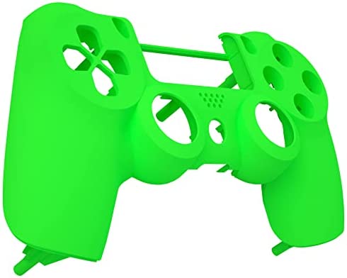 eXtremeRate Neon Green Soft Touch Custom Faceplate Shell Compatible with ps4 Slim Pro Controller CUH-ZCT2 JDM-040/050/055 - Controller NOT Included