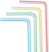 500 Pcs 8.27 Inch Colorful Flexible Plastic Drinking Straws,Individually Wrapped , Bendable,Disposable,Thick Straw for Party, for Use with Any Jumbo Cup or Water Bottle,BAP Free, Dia 0.24inch