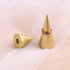 GemeShou Metal Gold 2pcs Set Finger Ring Display Holder Wedding Single Ring Display Cone Stand Jewelry Photography Hand Decor?Gold Ring Holder 2pcs Height 2" and 3.1"?