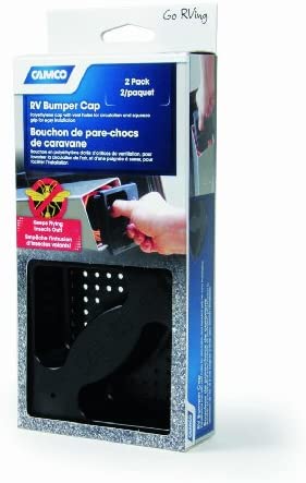 Camco No Insect RV Bumper Cap | Features Vent Holes | Squeeze Grip for Easy Installation and Removal | Durable Construction | (40325)