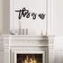 Zonon 3 Pieces This Is Us Sign, Wooden This Is Us Wall Decor, Rustic Wood Cutout Farmhouse Decor for Bedroom, Living Room, Wall, Home Decor (Black)