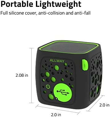 ALLWAY Mini Bluetooth Speaker, Small Portable Bluetooth Speakers with Loud Stereo Sound, Rich bass,TF Card Port,Bt 5.0 Speakers Bluetooth Wireless for Laptop,iPhone,Echo,Car Bocina Travel Gadgets
