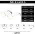 AZorb Blue Light Blocking Glasses for Women Men Retro Round Metal Frame Eyeglasses (Gold)