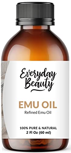 Pure Australian Emu Oil - All Natural 6X Refined for Face, Skin and Hair - Highly Effective Hydration for Sensitive Skin and Hair Growth - Perfect for Scars and Blemishes - 2oz