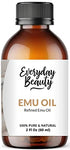 Pure Australian Emu Oil - All Natural 6X Refined for Face, Skin and Hair - Highly Effective Hydration for Sensitive Skin and Hair Growth - Perfect for Scars and Blemishes - 2oz