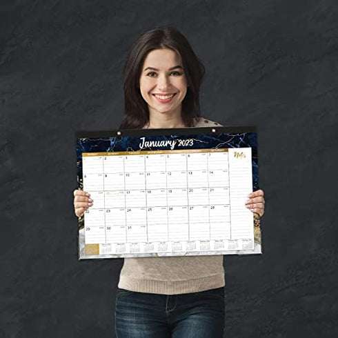 2023 Desk Calendar – 12 Months Large Monthly Desk Calendar 2023, 17" x 12", Jan 2023 – Dec 2023, Desk Pad, Ruled Blocks, To-do List & Notes, Tear Off, Best Desk/Wall Calendar, Gorgeous Marble Designs