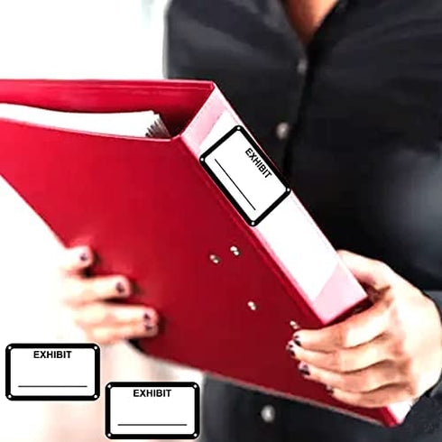 White Legal Exhibit Stickers 1.65 X 1 Inch-Blank File Folder Labels Tabs Trial Exhibit Stickers Color-Coded Exhibit Labels 300Pcs Trial Legal Stickers for Exhibit Petitioner Offices Courts Documents