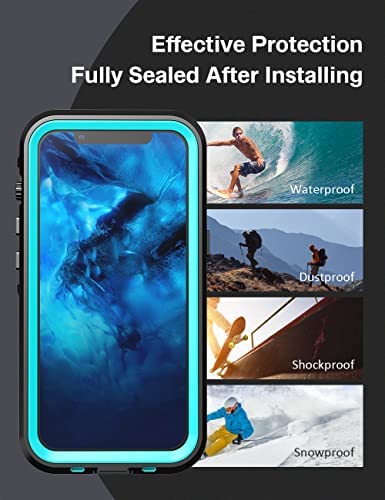 Fansteck iPhone 13 Waterproof Case, IP68 Protective Clear Cover with Built-in Screen Protector, 360° Full-Body Heavy Protective Rugged Shockproof Case, High Sensitive Screen Touch (6.1 inch)