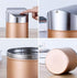 Mini Countertop Brushed Stainless Steel Swing Lid Trash Can Set, Come with Trash Bag, 1.5 L / 0.40 Gal , Multiple Color Options, Golden