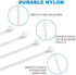 Hmrope 100pcs Cable Zip Ties White Heavy Duty 12 Inch, Premium Plastic Wire Ties Clear with 50 Pounds Tensile Strength, Self-Locking Nylon White Zip Ties for Indoor and Outdoor