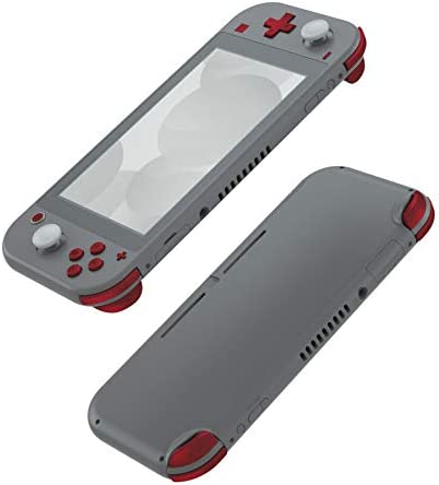 eXtremeRate Scarlet Red Replacement ABXY Home Capture Plus Minus Keys Dpad L R ZL ZR Trigger for Nintendo Switch Lite, Full Set Buttons Repair Kits with Tools for Nintendo Switch Lite