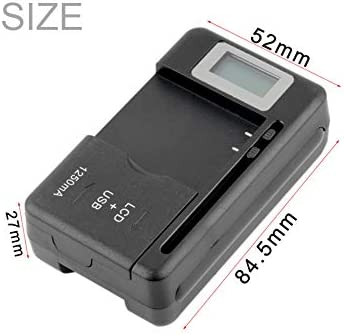 RIJER Universal LCD Battery Charger, Travel chargering for Samsung Galaxy S3 S4 S5 Note 2 3 4, Edge, Mega, LG, Huawei, HTC, ZTE, etc