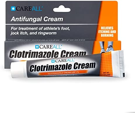CareAll (4 Pack) 1.0 oz. Clotrimazole Antifungal Cream 1%, Cures Most Athlete’s Foot, Jock Itch and Ringworm