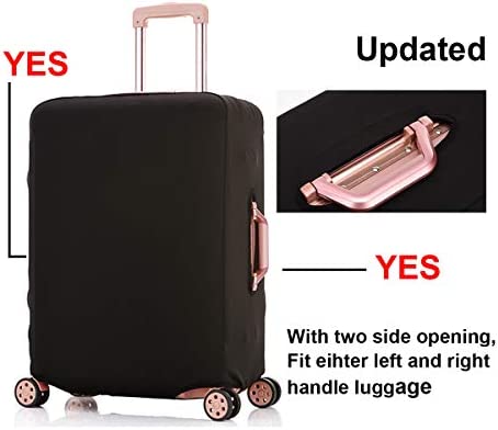 HoJax Spandex Travel Luggage Cover, Suitcase Protector Bag Fits 18-21 Inch Luggage Black