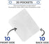 TYH Supplies 500 Slot Heavyweight Business Card Sleeve Sheet Protectors 11 Hole Clear Double Sided 20 Slots Per Page