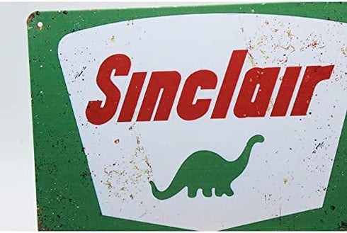 Standard Sinclair Tin Metal Wall Decoration, Original Design Thick Tinplate Wall Art Sign for Man Cave/Garage