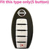 KAWIHEN Silicone Key Fob Cover Fit for Nissan 5 button(PINK)