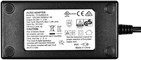 CUGLB Lift Chair AC/DC Switching Power Supply Transformer, 29V 2A Power Recliner Transformer with 4Ft AC Cord and 6.5Ft Motor Cable