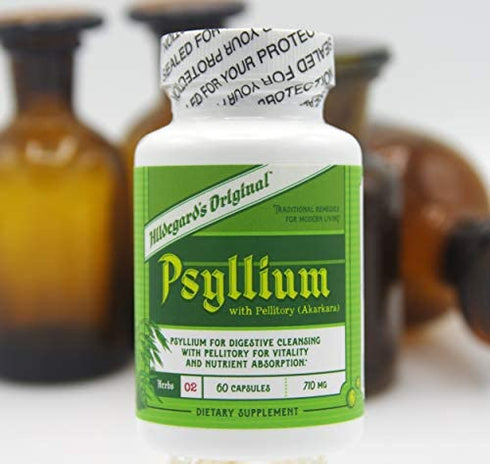 Hildegard's Original Psyllium Probiotic Capsules: Ancient Dietary Fiber Supplement Formula for Fasting & Digestive Health. Probiotics for Men & Women.
