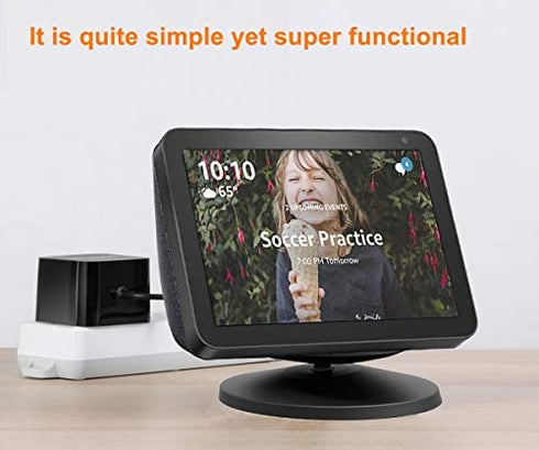 AutoSonic Stand for Echo Show 8 and 5 (1st Gen and 2nd Gen), Adjustable Accessories Compatible with Alexa Show 5 and 8, Magnetic,Swivel and Tilt, Black