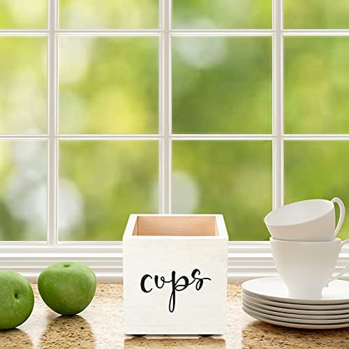 2 Pieces Bathroom Cup Dispenser Disposable Cup Dispenser 3 oz 5 oz Paper Cup Storage Box Cup Holder Farmhouse Drink Caddy Party Cup Holder for Wedding Kitchen Decor (White)