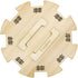Exqline Wooden Hub for Mexican Train Dominoes with Felted Bottom Mexican Train Centerpiece Made of Superior Pine