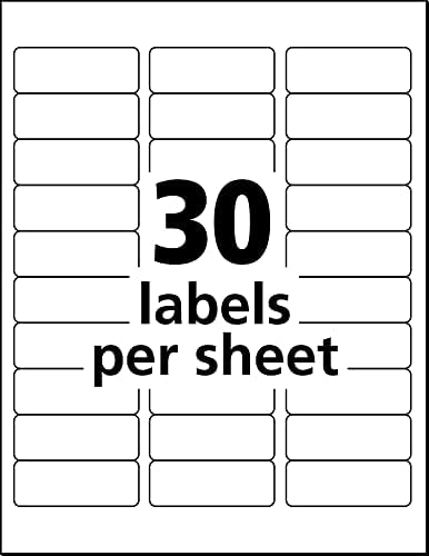 Avery EcoFriendly Mailing Labels for Laser and Ink Jet Printers, 1 x 2 5/8 Inches, White, Permanent, Pack of 300 (48860)