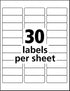 Avery EcoFriendly Mailing Labels for Laser and Ink Jet Printers, 1 x 2 5/8 Inches, White, Permanent, Pack of 300 (48860)