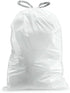 Plasticplace simplehuman (x) Code N Compatible Drawstring Garbage Liners 12-13 Gallon / 45-50 Liter ”‚ 22.75" x 31.5", 50 Count, White