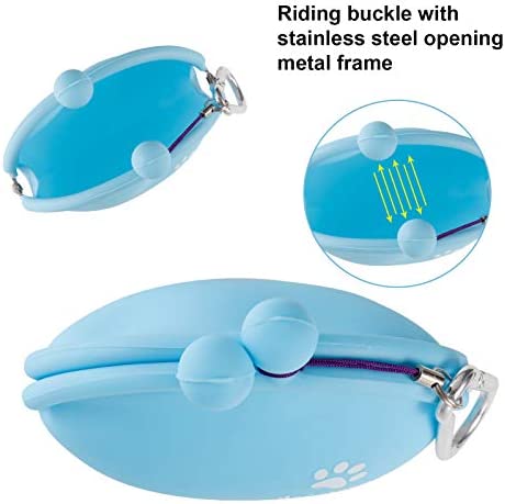 fidget pencil 2 Pack Silicone Dog Treat Bag Pet Treat Pouch, Fashion Portable Small Dog Training Container Coin Purse Key Case Coin Pouch(Blue and Green)