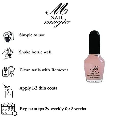 Nail Magic - Nail Hardener & Conditioner, 0.5 Fl Oz, Revives Chipping, Peeling & Brittle Nails, Strengthening, Conditions & Hardens Natural Nails, 60 Years of Superior Results