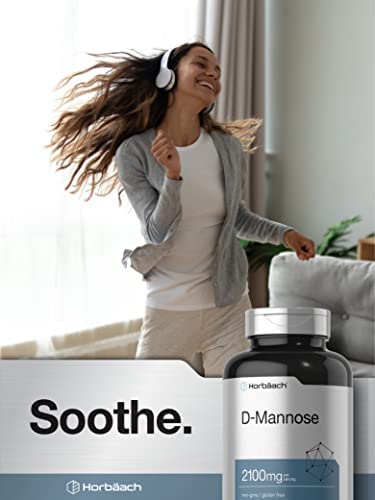 D Mannose Capsules | 2100 mg | Highest Potency | 120 Count | Non-GMO & Gluten Free | by Horbaach