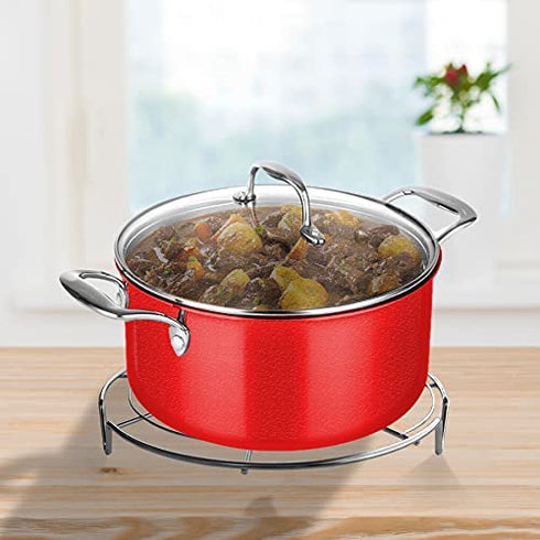 KITCHENATICS Round Cooling Racks - 100% Stainless Steel Circle Roasting Rack, Steamer Insert, Baking Rack for Round Cake Pans, Air Fryer, Instapot, Steamer Rack - Oven Safe - 7.5?, 9? & 10.5? (3 PCS)