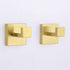 Bathroom Towel Hook 2 PCS, Angle Simple SUS304 Stainless Steel Shower Towel Holder, Coat Bathrobe Hanger, Square Robe Hook, Wall Mount, Brushed Gold