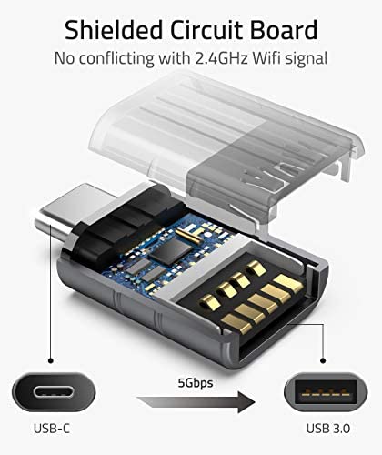 Syntech USB C to USB Adapter Pack of 2 USB C Male to USB3 Female Adapter Compatible with MacBook Pro 2021 iMac iPad Mini 6/Pro MacBook Air 2022 and Other Type C or Thunderbolt 4/3 Devices Space Grey