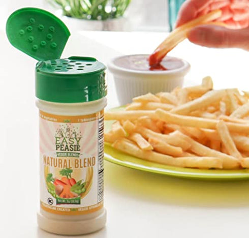 Easy Peasie Vegetable Powder Blend for Kids and Picky Eaters, Non-GMO Dried Ground Veggie Sprinkles | Peas, Carrots, Squash (Natural, 2oz)