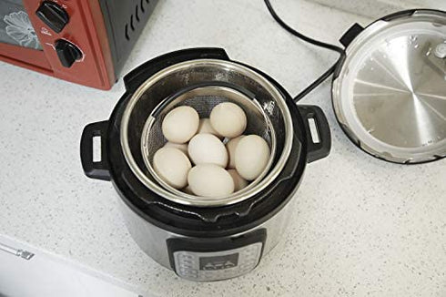 Aozita Steamer Basket for Instant Pot Accessories 3 Qt Only- Stainless Steel Steam Insert with Premium Handle for 3 Quart Pressure Cookers - Vegetables, Eggs, Meats, etc