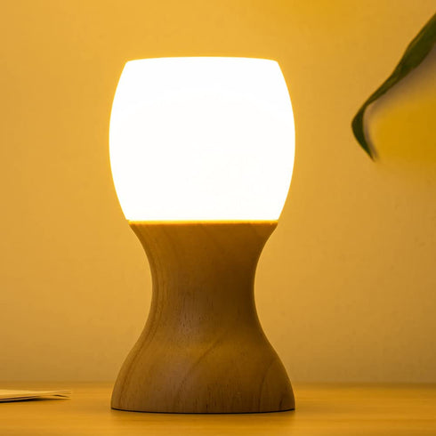 LONRISWAY LED Wood Desk Lamp, Bedroom Bedside Night Light, Dimmable Led Lighting, Creative Home Decor Table lamp, Unique House