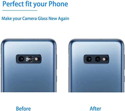 2 Pack OEM Original Back Rear Camera Glass Lens Replacement for Samsung Galaxy S10E G970 with Adhesive and Repair Toolkit Black(All Carriers)