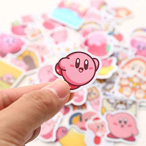 40Pcs/Pack Lovely Cartoon Kirby Star Stickers for Suitcase Skateboard Laptop Luggage Fridge Phone Car DIY Decal Sticker Toys