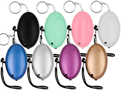 KOSIN Safe Sound Personal Alarm, 8 Pack 140DB Personal Security Alarm Keychain with LED Lights, Emergency Safety Alarm for Women, Men, Children, Elderly