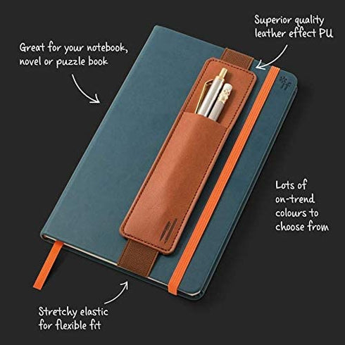 IF Bookaroo Pen Pouch Notebook/Pen Organiser Elasticated A5 Notebook - Rose Gold