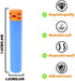 EKIND 100 Pcs Waffles Darts Refill Pack Foam Bullet Compatible for NERF N-Strike Series Blaster (Light Blue)