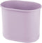 mDesign Slim Oval Metal Trash Can, Small Wastebasket, Garbage Receptacle Bin for Bathrooms, Powder Rooms, Kitchens, Home Offices - Light Purple