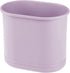 mDesign Slim Oval Metal Trash Can, Small Wastebasket, Garbage Receptacle Bin for Bathrooms, Powder Rooms, Kitchens, Home Offices - Light Purple