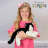 Bearington Domino Plush Stuffed Animal Black and White Tuxedo Cat, Kitten 15 Inch