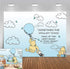 Blue Hot Air Balloon Photo Background 7x5ft Polyester Cartoon Cute Winnie The Pooh Animals Photography Backdrop Kids Bedroom Decorations Birthday Baby Shower Supplies Party Banner Photo Booths