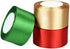 3 Rolls Wide Christmas Satin Ribbon Double Face Polyester Satin Ribbon Solid Satin Ribbon for Christmas Wedding Mother's Day Gift Wrapping Crafts Hair Bows, Party Favors … (2inch, Red, Green,Gold)