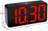 DreamSky Compact Digital Alarm Clock with USB Port for Charging, 0-100% Brightness Dimmer, Red Bold Digit Display, 12/24Hr, Snooze, Adjustable Alarm Volume, Small Desk Bedroom Bedside Clocks.