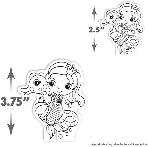 Just Play Shrinky Dinks Minis Mermaids, Kids Art and Craft Activity Set